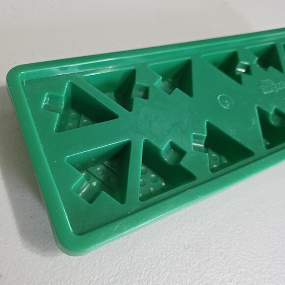 Vintage Christmas Tree Ice Shapers Mold Cube Tray Xmas Green Party Fun - Picture 3 of 5